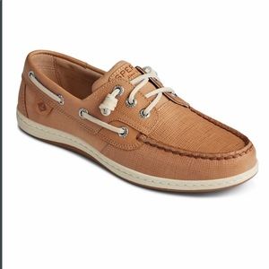 Songfish Saffiano Leather Boatshoe